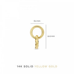 Isabel Bernard Rivoli Lisan 14 Carat Golden Drop earrings IB360183