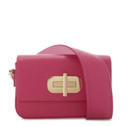 Tommy Hilfiger Turnlock Pink Leather Shoulder Bag AW0AW15091T1K
