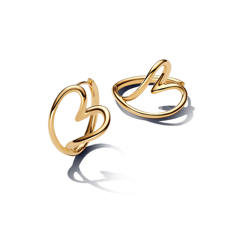 Pandora Essence Gold plated Earrings 263807C00-zoom-