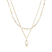 Elli 925 Sterling Silver Layered with Pearl 2004-BF-0008209-001
