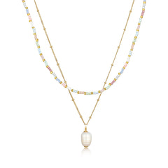 Elli 925 Sterling Silver Layered with Pearl 2004-BF-0008209-001