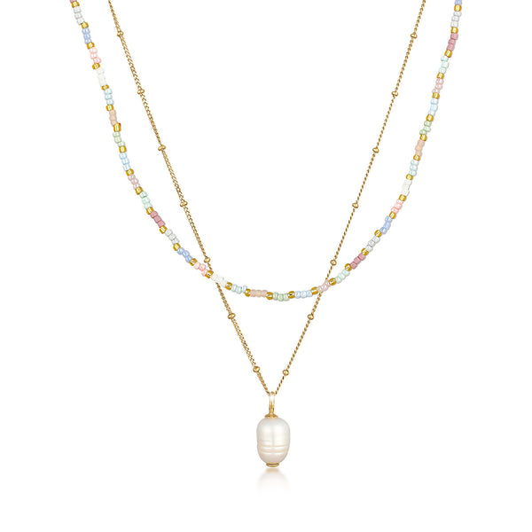 Elli 925 Sterling Silver Layered with Pearl 2004-BF-0008209-001