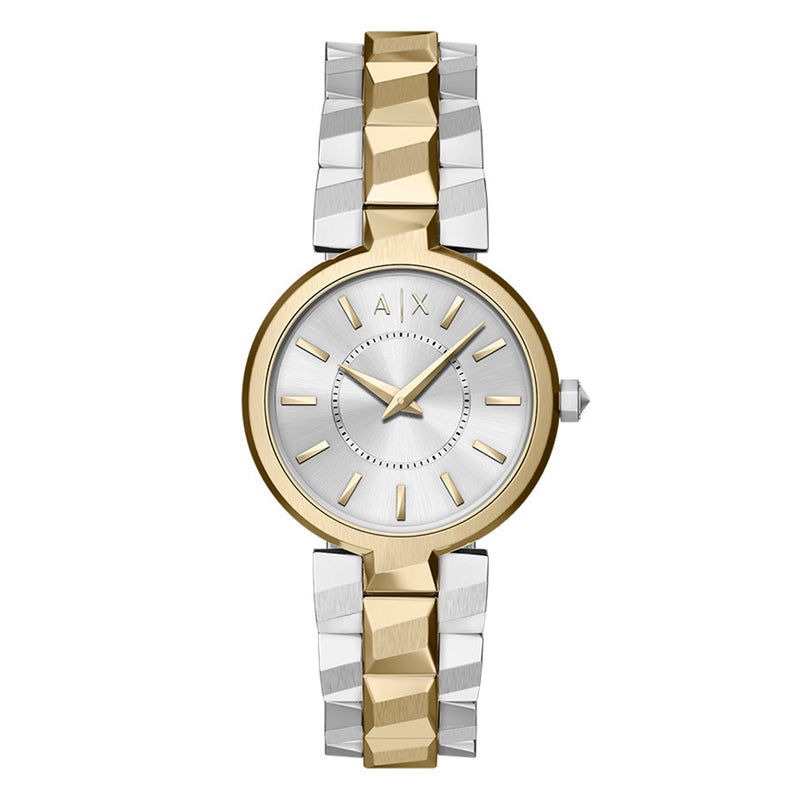 Armani Exchange Audora Round Silver Dial Watch AX4406-zoom-