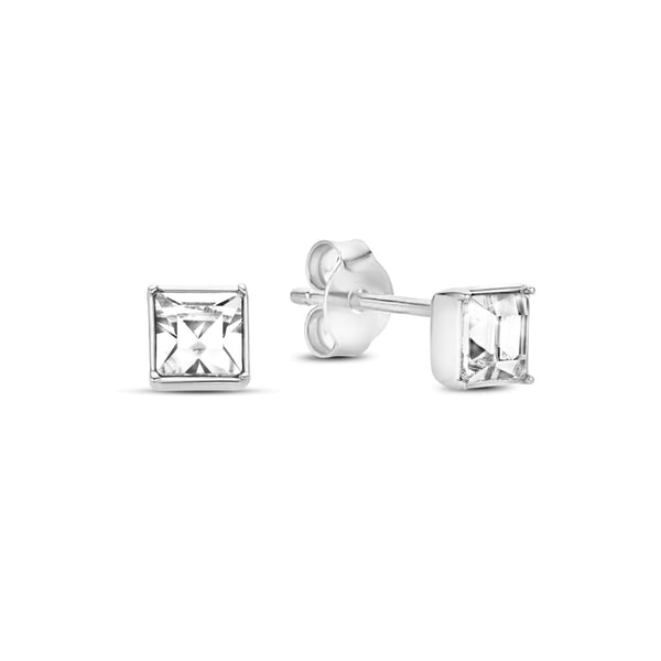 Parte Di Me Cento Luci Perla 925 sterling zilveren oorknoppen met preciosa kristal PDM36149