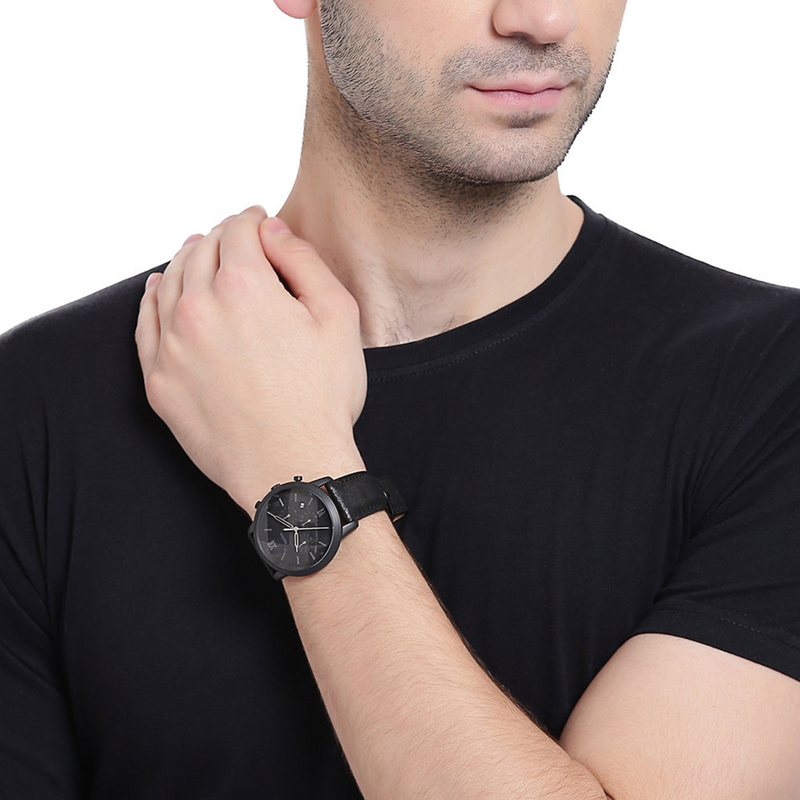 Fossil Neutra Chrono Chronograaf Zwarte Herenhorloge FS5503-zoom-