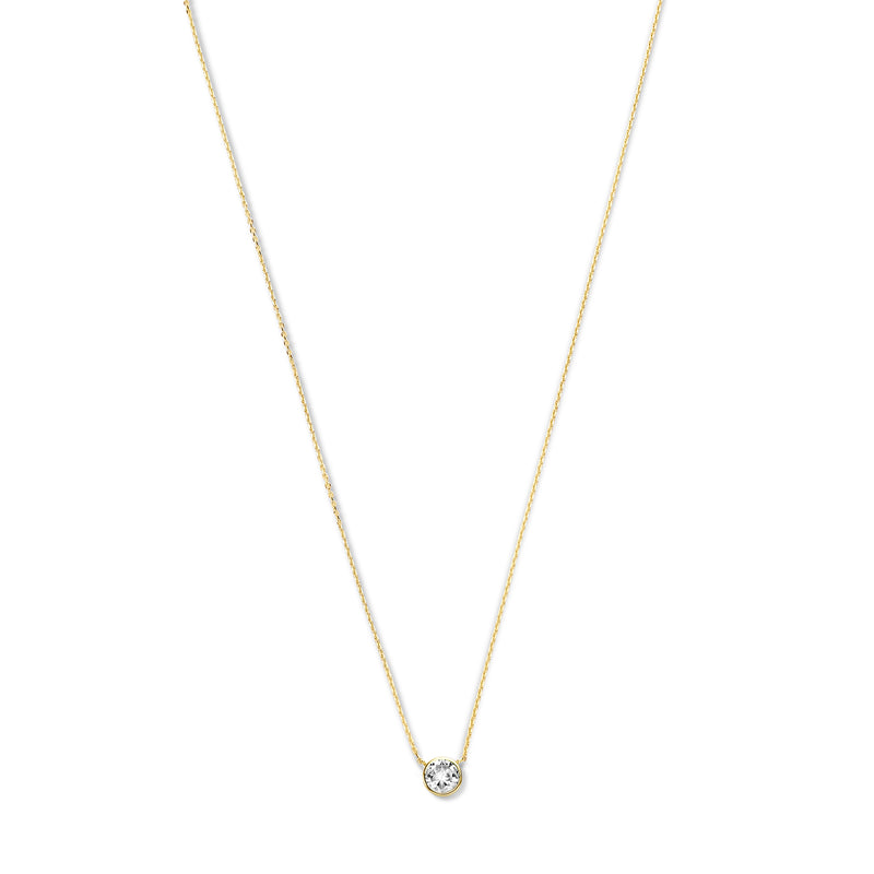 Violet Hamden Venus 925 Sterling Zilveren Gold Plated Ketting met Geboortesteen VH340010-OCT-zoom-