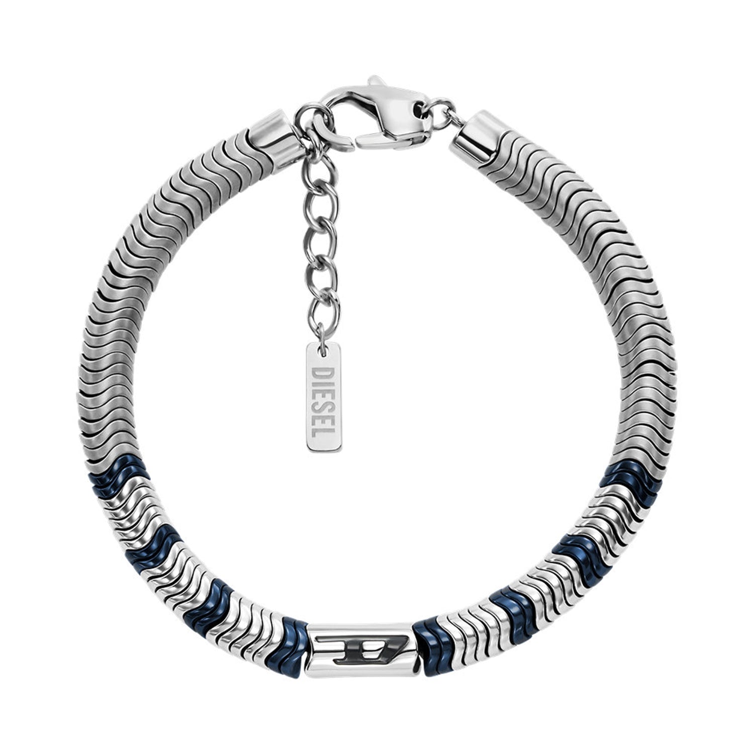 Diesel D Logo Silver Coloured Bracelet DX1572931