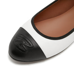 Isabel Bernard Vendôme Ynes White Calfskin Leather Ballerinas IB51011-071-36