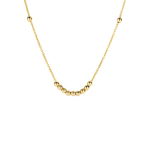 Ketting met gouden bolletjes 14k goud