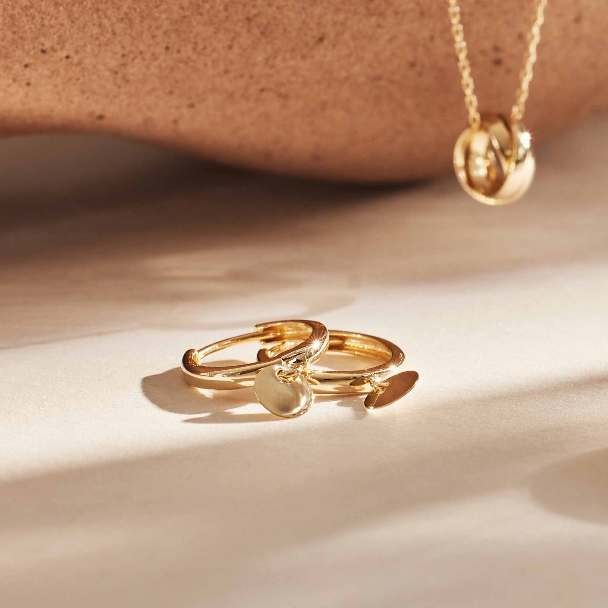 Isabel Bernard Le Marais Jeanne 14 Carat Golden Hoop Earrings IB360250