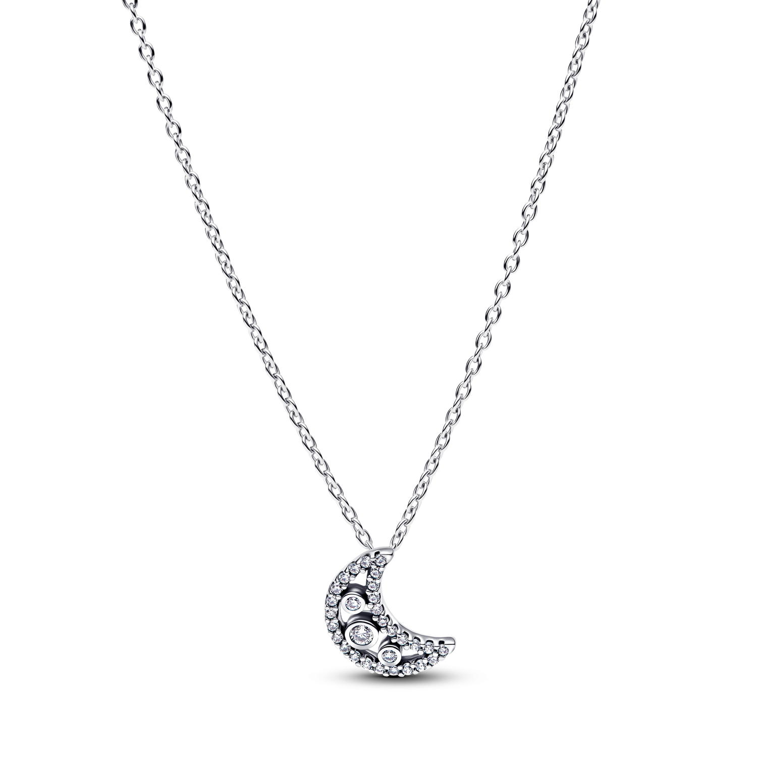 Moments 925 Sterling Crescent Moon Pendant Necklace Ketting 394259C01-50