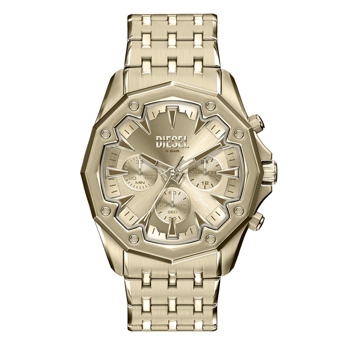Diesel Stinger Round Gold Dial Watch DZ4707