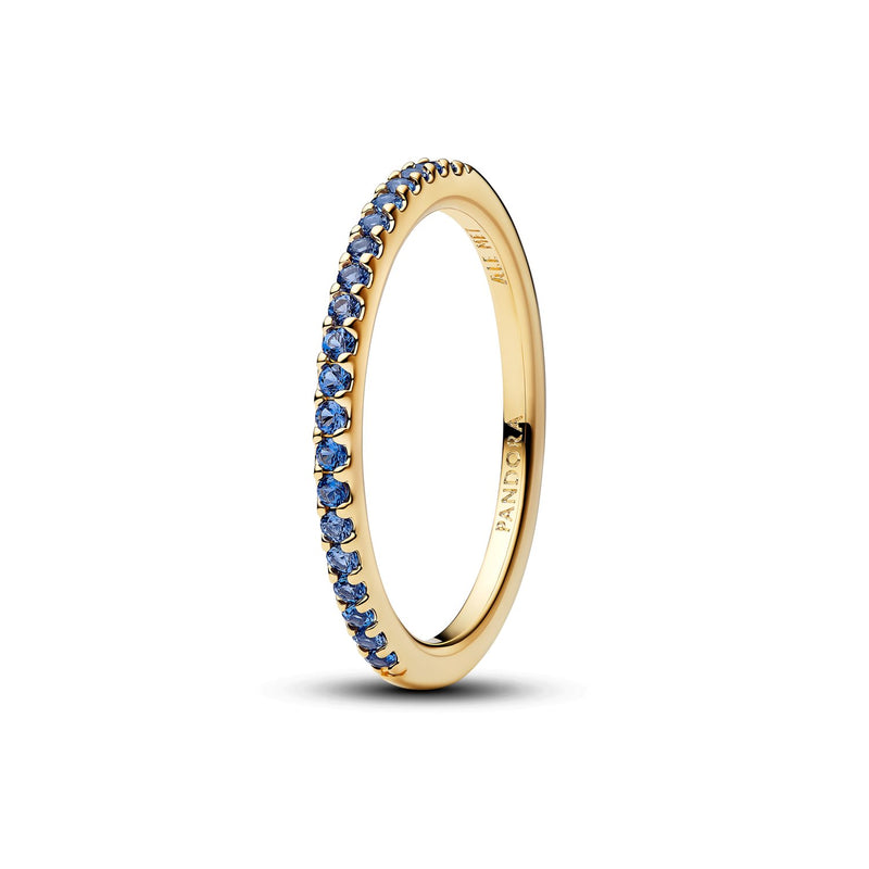 Pandora Timeless Verguld Sprankelende Blauwe Half-Eternity Band Ring 162999C02-zoom-