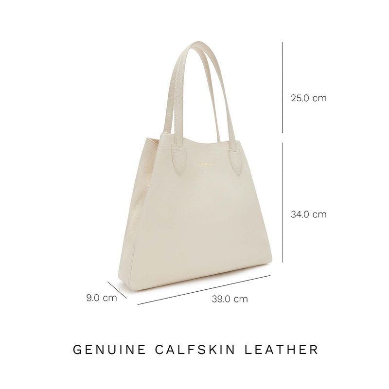 Isabel Bernard Honoré Francine Crème me Kalfsleren Shopper IB25048-zoom-