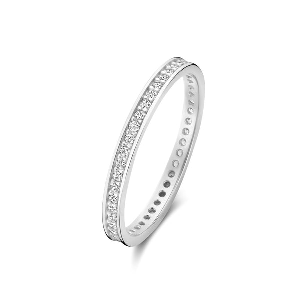 Saint Germain Merle 14 karaat witgouden ring met zirkonia
