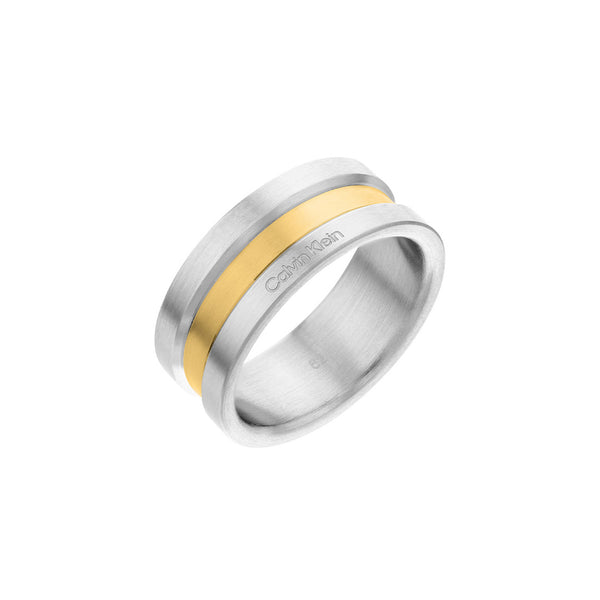 Calvin Klein Zilver en Goudkleurige Ring CJ35000060