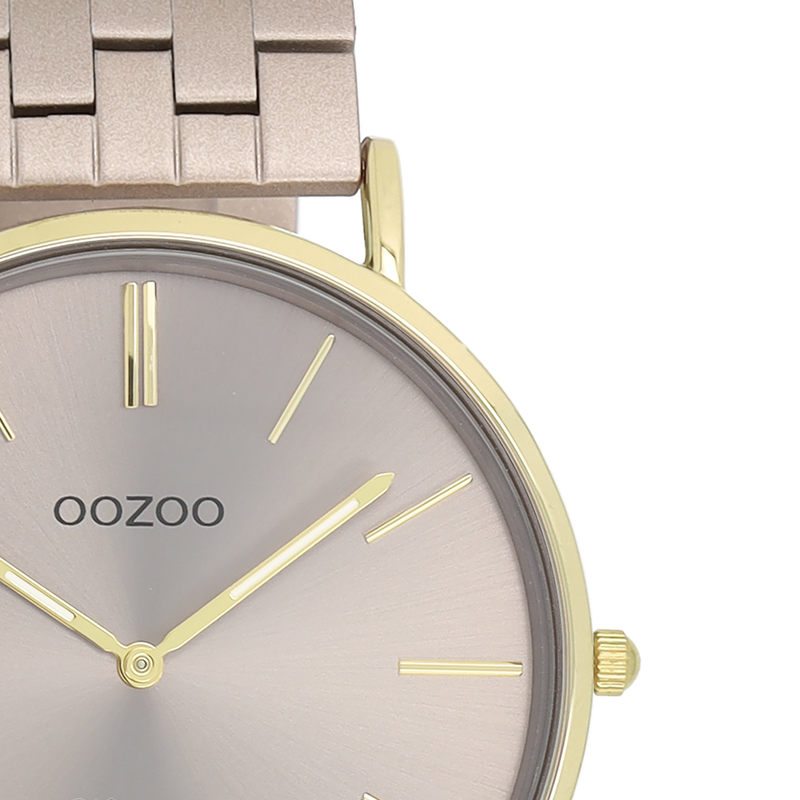 OOZOO Vintage Gold and Taupe Women's Watch C20404-zoom-
