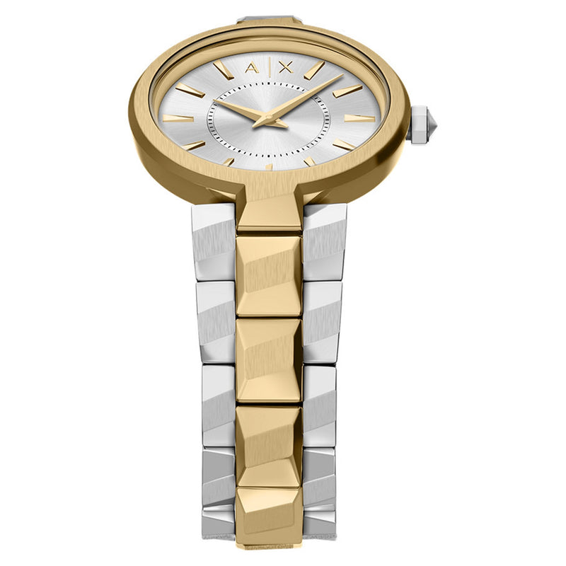 Armani Exchange Audora Round Silver Dial Watch AX4406-zoom-