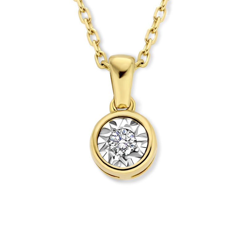 Isabel Bernard De La Paix Inaya 14 Karaat Gouden Collier | Diamant 0.03 ct | IBD350019-zoom-