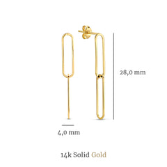 Isabel Bernard Aidee Odile 14 Carat Golden Earrings IB360030