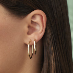 Beloro Jewels La Rinascente Francesca 9 carat gold Hoop Earrings BO360059