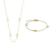 Isabel Bernard Cadeau d'Isabel 14 karaat gouden ketting en armband giftset IB90187