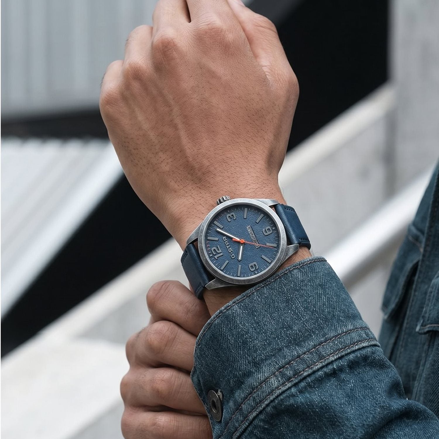 G-STAR Originals Blue Leather Men's Watch GSW.503.04
