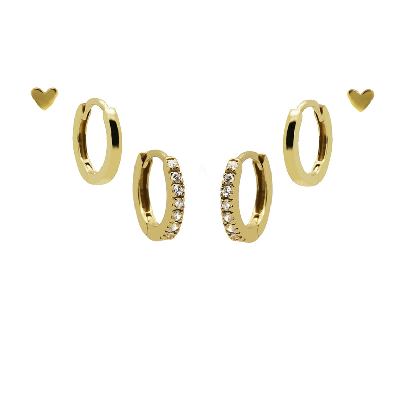 Karma 925 Sterling Silver Gold-coloured You Rock Earparty EPV01GP-zoom-
