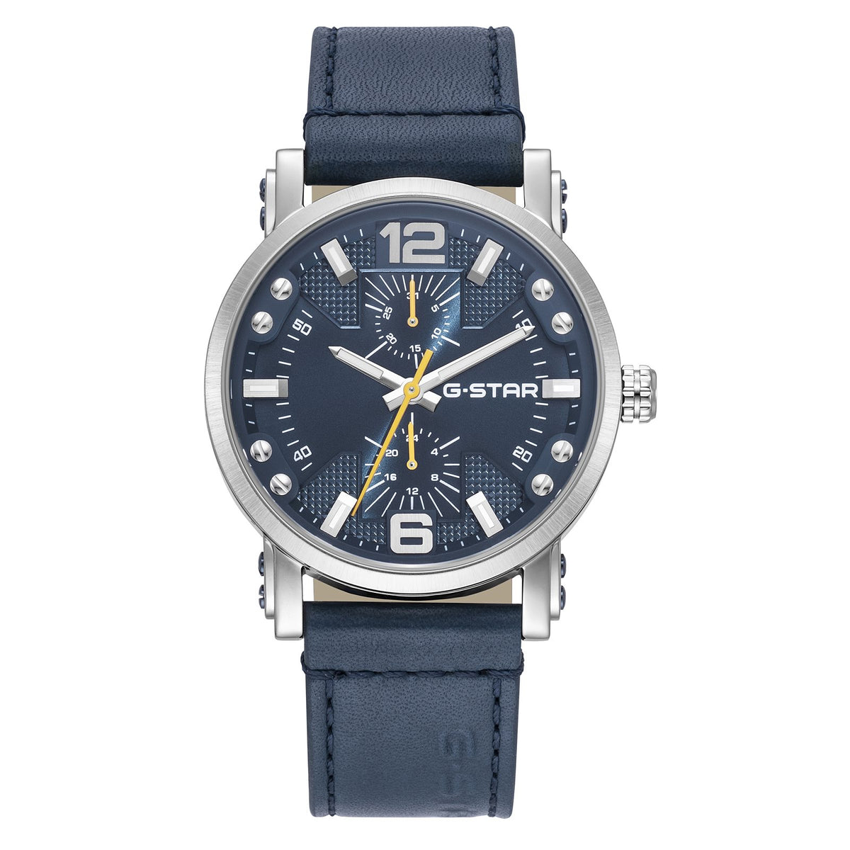 G-STAR Rovic Silver-Tone and Blue Men's Watch GSW.509.01