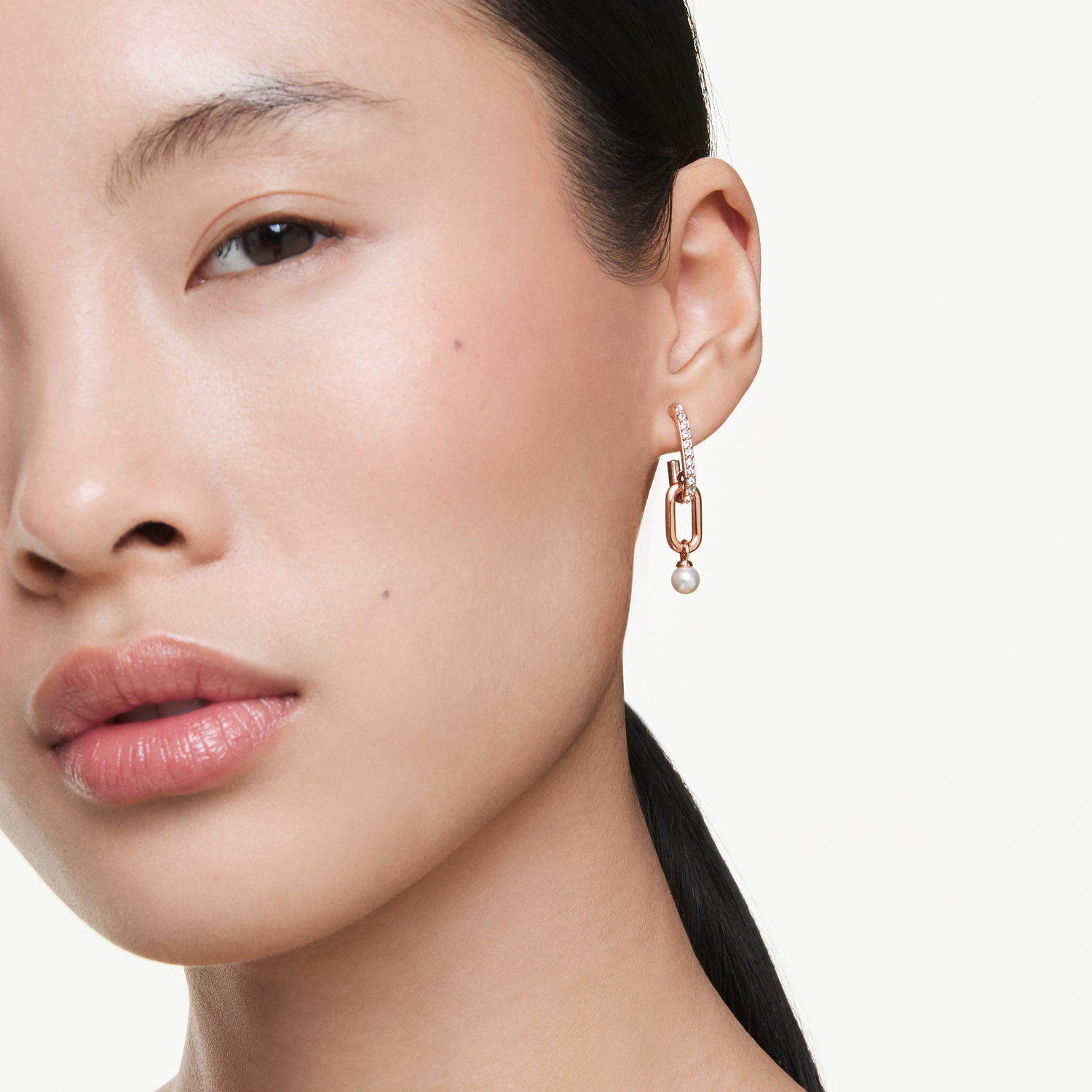 Swarovski Constella Rose Gold Coloured Earrings 5728585