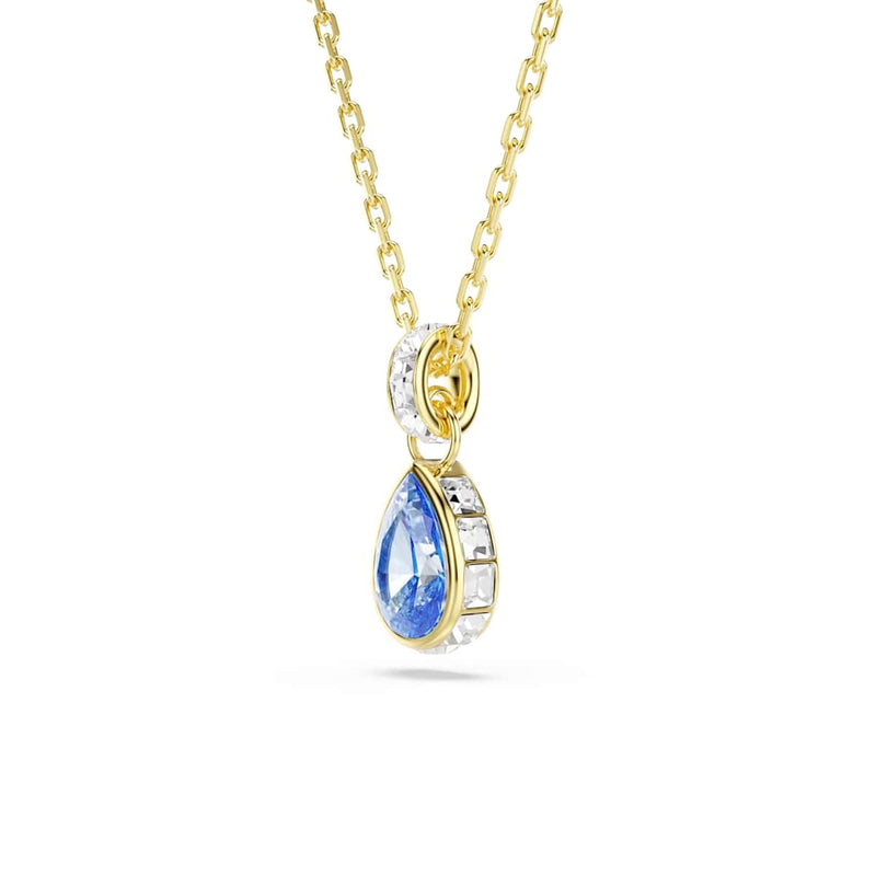 Swarovski Chroma Gouden Ketting met Blauwe Kristallen Hanger 5757786-zoom-