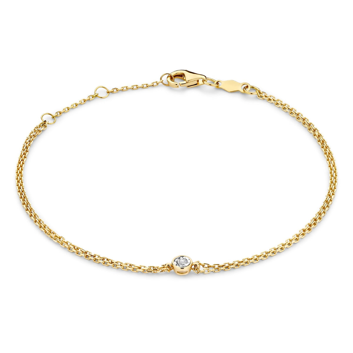 Isabel Bernard De La Paix Inaya 14 Carat Golden Bracelet | diamond 0.02 ct | IBD320011