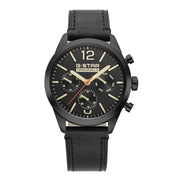 G-STAR Originals Zwart Leren Herenhorloge GSW.504.02