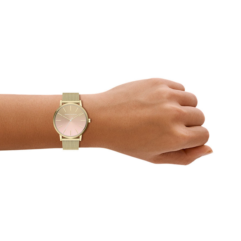 Armani Exchange Round Pink Dial Watch AX5619-zoom-