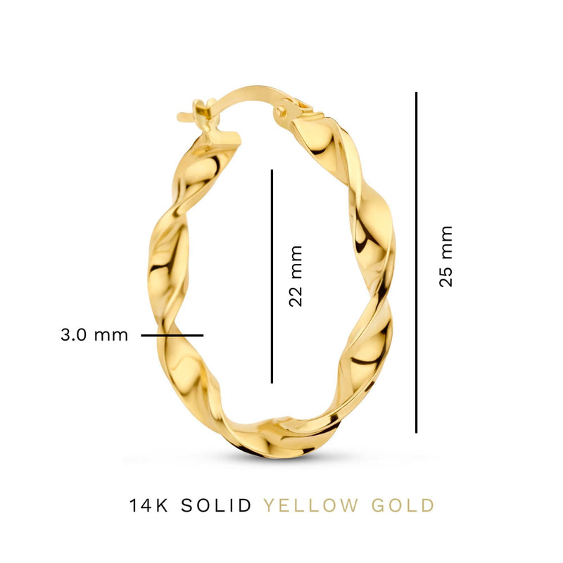 Isabel Bernard Rivoli Odette 14 karaat gouden oorringen  IB360241-zoom-