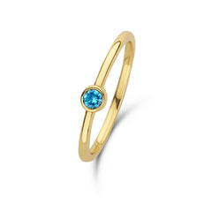 Violet Hamden Venus 925 Sterling Zilveren Goudkleurige Ring Met Geboortesteen VH330008DEC-54