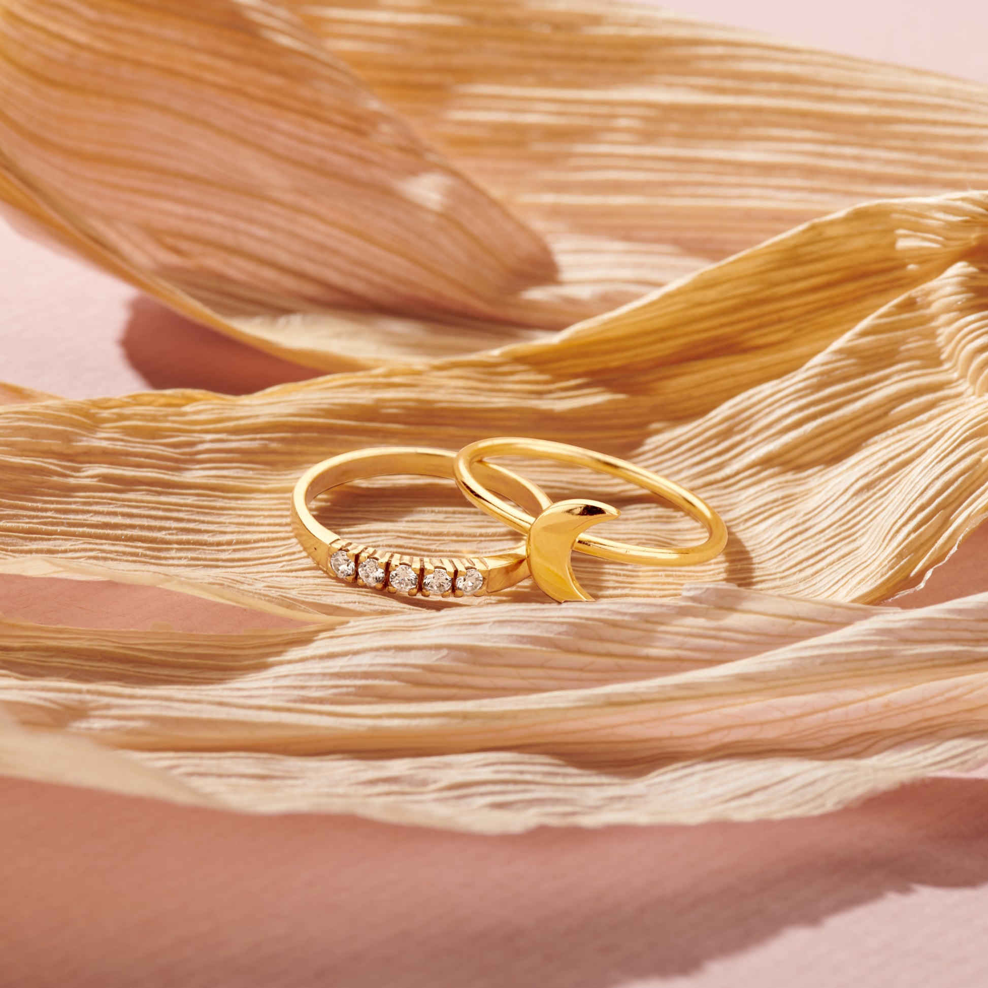 Selected Jewels Mila Elodie 925 Sterling Zilveren Goudkleurige Ring SJ300018-58