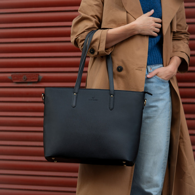 Violet Hamden Essential Bag Zwarte Shopper met 13 inch Laptopvak VH25036-801-zoom-