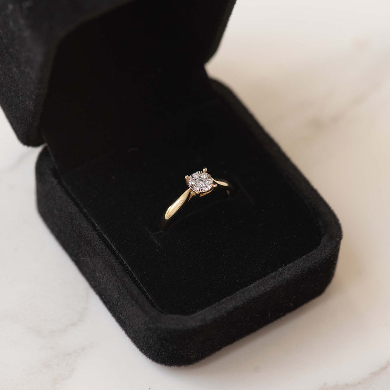 Isabel Bernard De la Paix Hanaé 14 karaat gouden ring | diamant 0.08 ct | IBD330007-50-zoom-