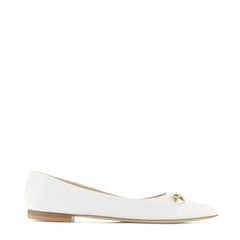Isabel Bernard Vendôme Elita White Leather Bellerinas made of Calfskin IB51002-00-42