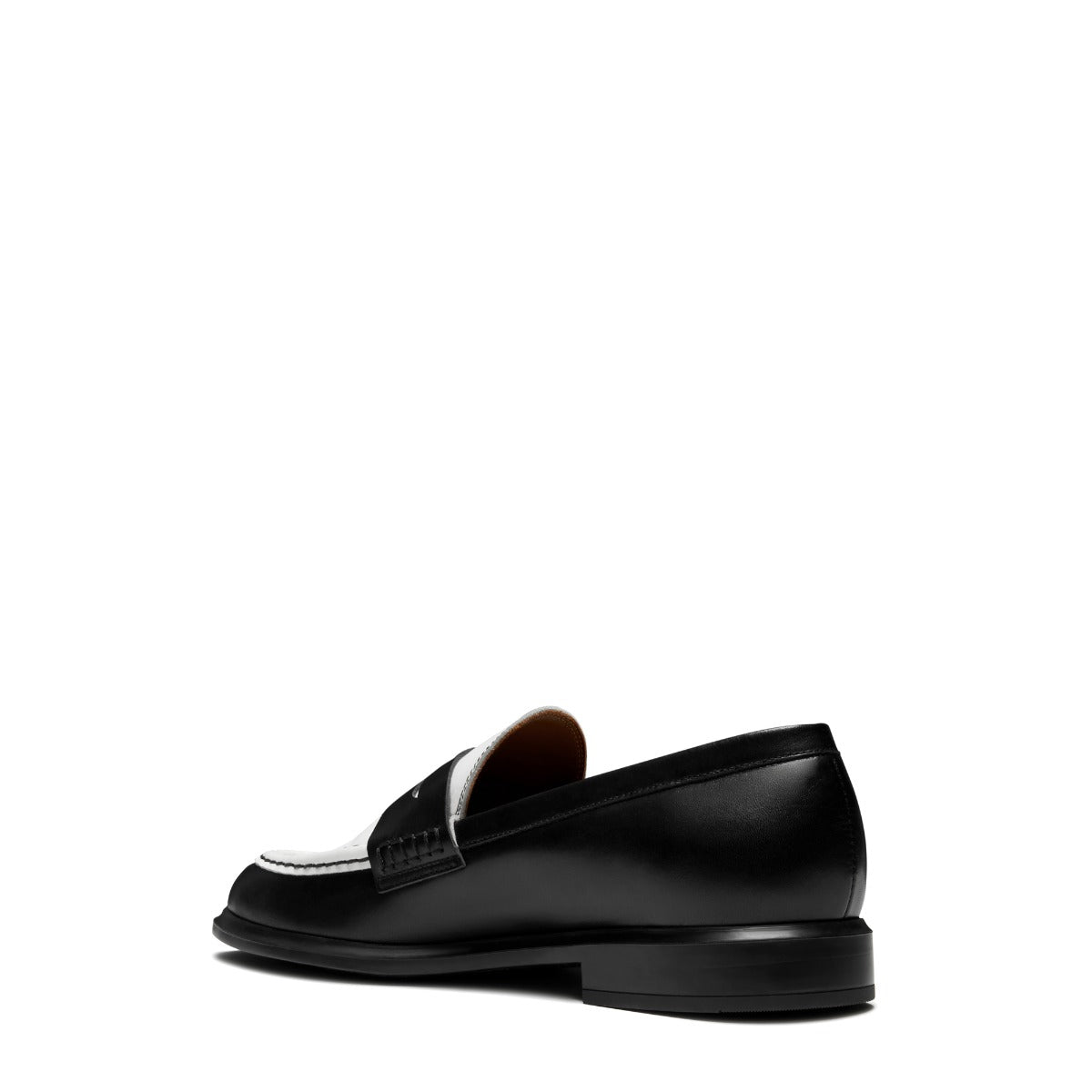 Vendôme Blandine Black and White Calfskin Leather Loafers IB51015-10176-37