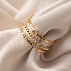Isabel Bernard Rivoli Aélys 14 Carat Golden stacking Ring IB330076-52 (size: 52)