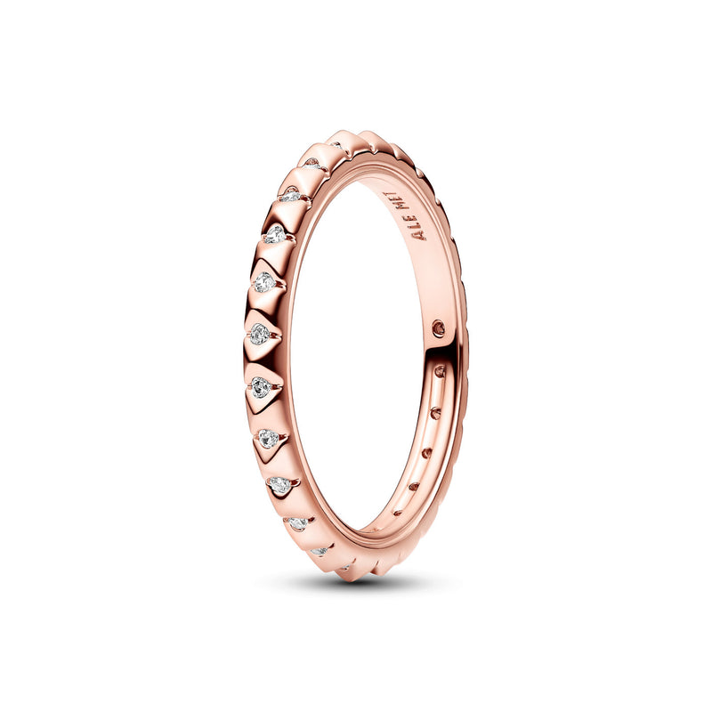 Pandora Me Pyramids Ring 182800C01-56 Met 14 Karaat Roségouden Plating-zoom-