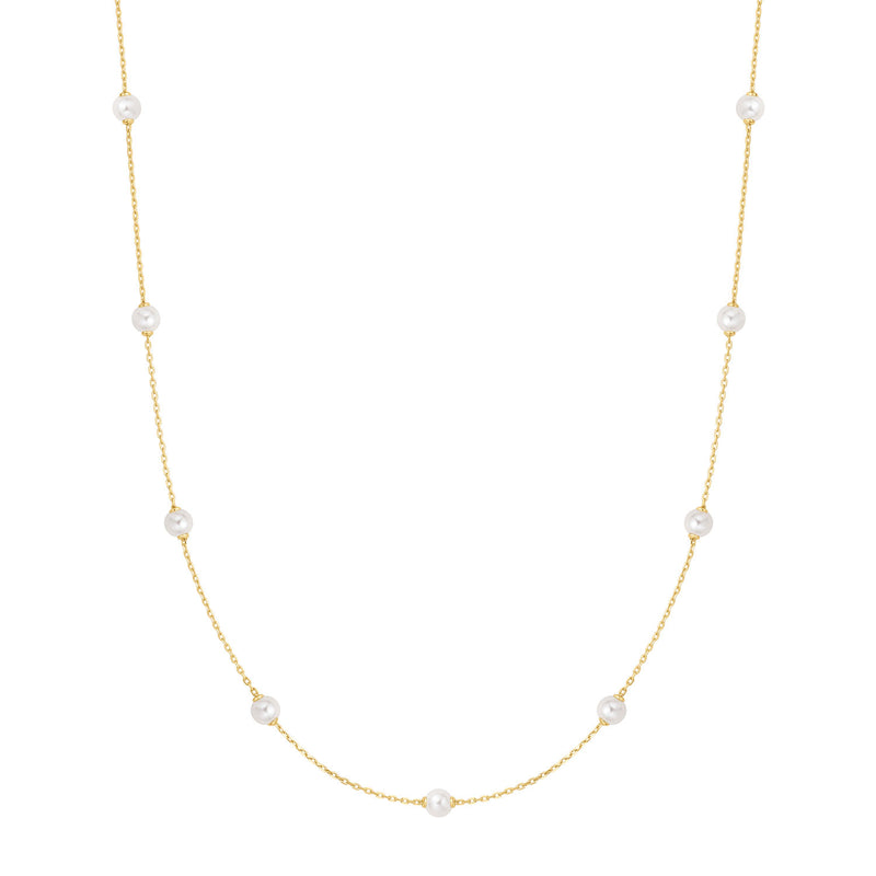 Ania Haie Miss Dainty Gold Coloured Pearl Necklace AH-N065-03G-zoom-