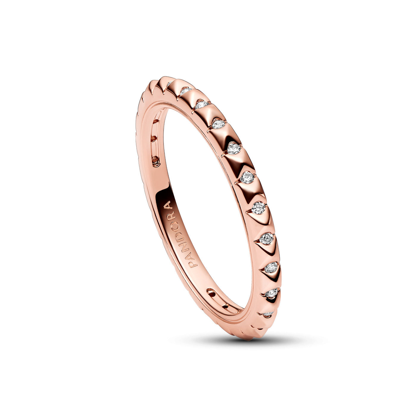 Pandora Me Pyramids Ring 182800C01-56with14 Carat RoseGold Plating