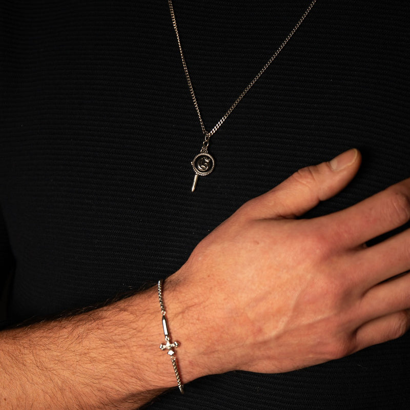 Guess South Alameda Zilverkleurige Collier JUMN04023JWSTBKT-U-zoom-