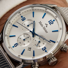Mats Meier Grand Cornier Chronograph Men's Watch Silver Colored MM00135
