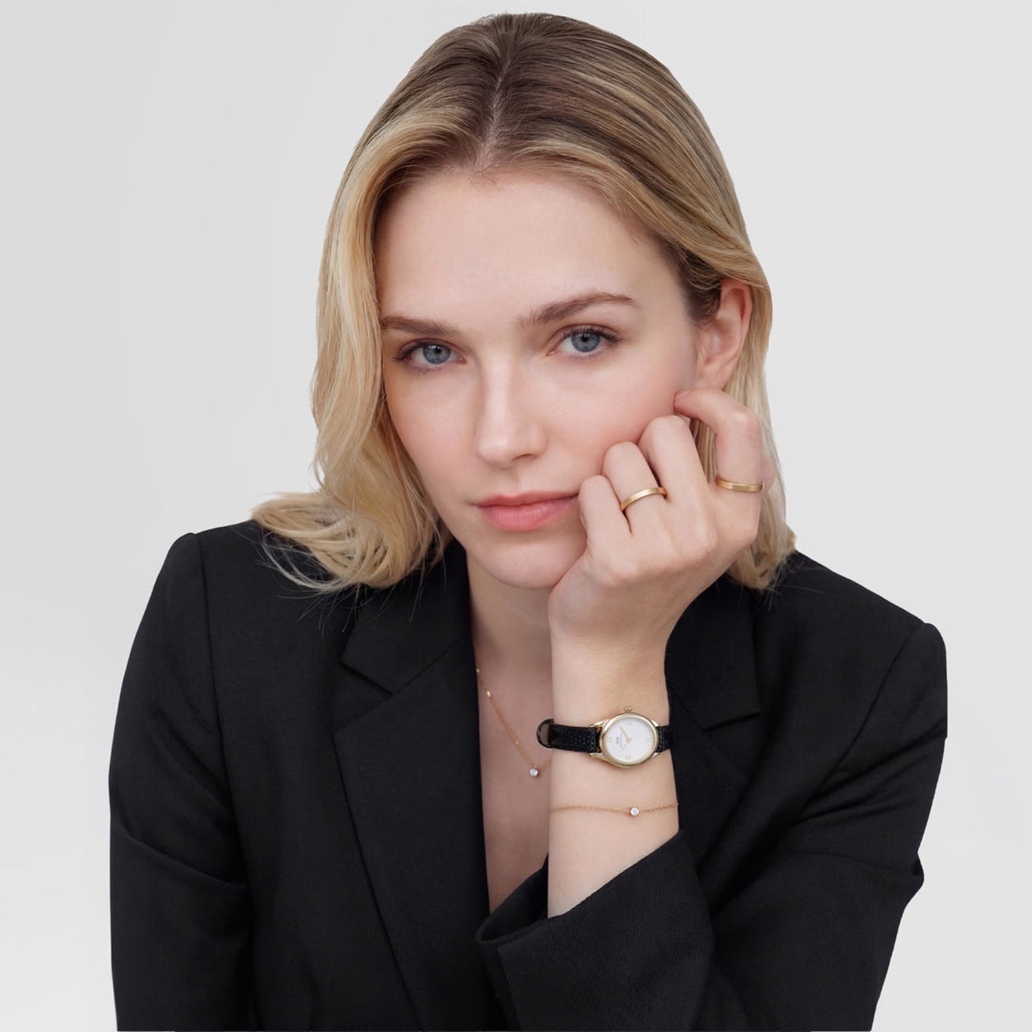 Daniel Wellington Ophelia Mini Black Lizard Gold-coloured Women's Watch DW00100890