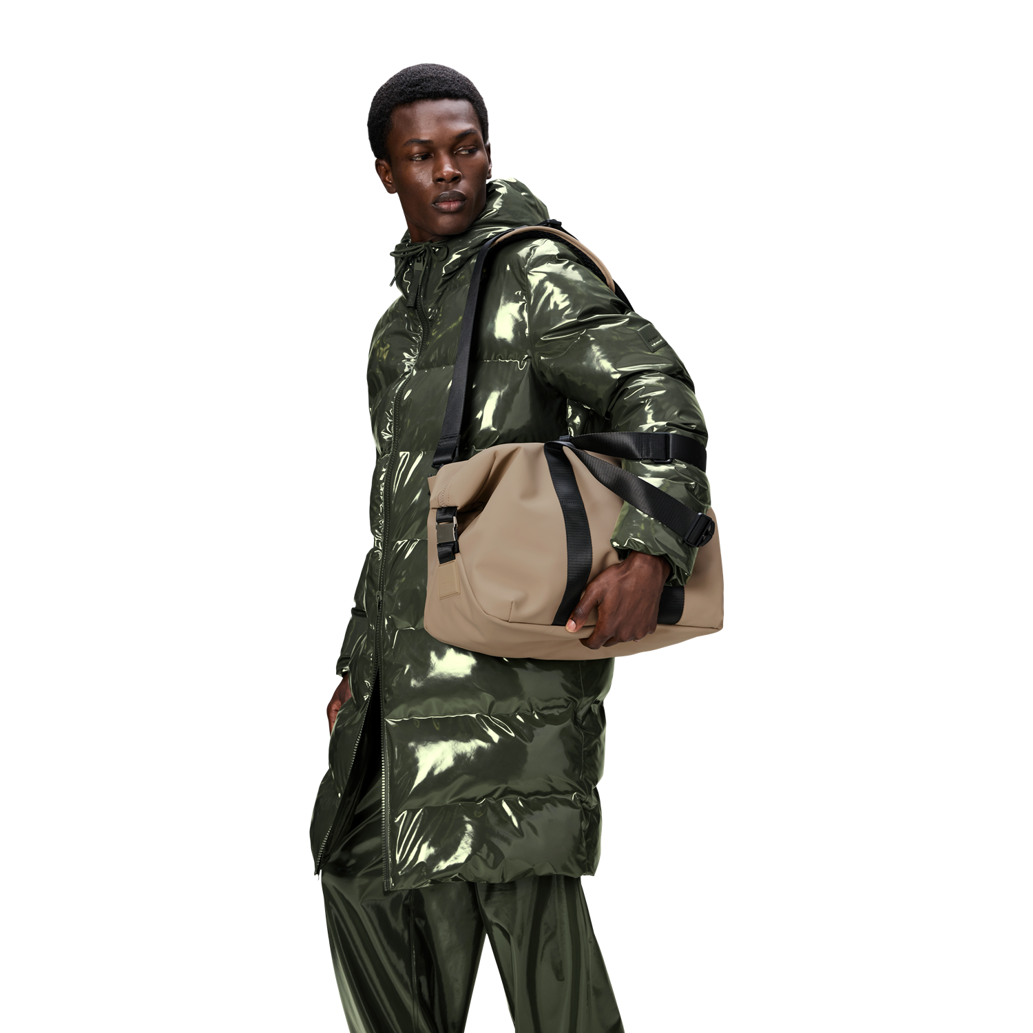 Rains Valera Beige Weekend Bag Small R12880-133