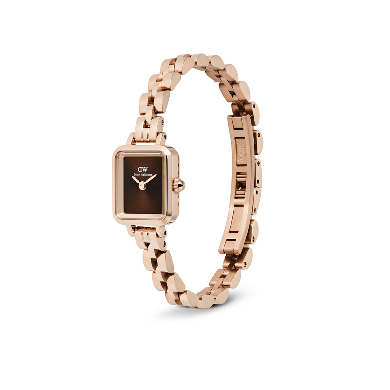 Daniel Wellington Petite & Quadro Mini Arch Amber Brown Women's Watch DW00100849-zoom-